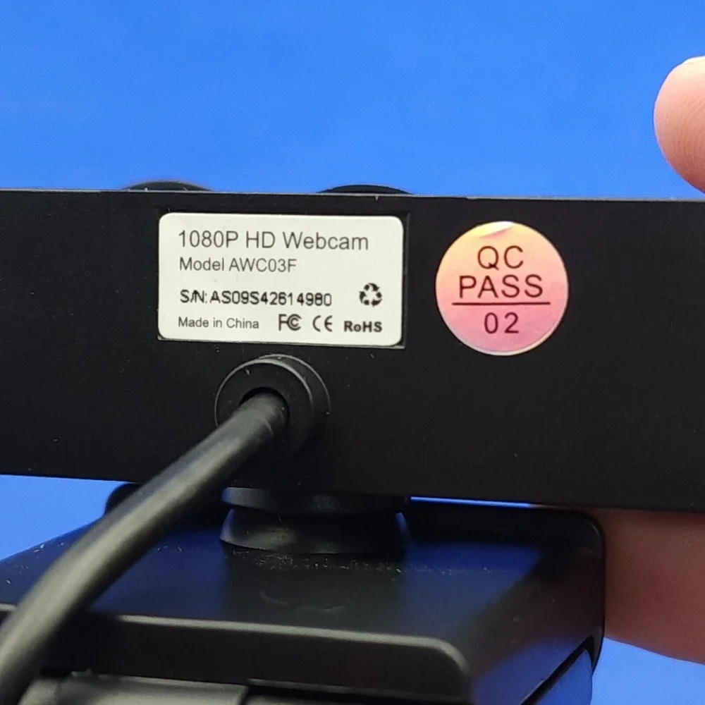 Aluratek 1080p‎ HD Webcam with Microphone AWC03F Black